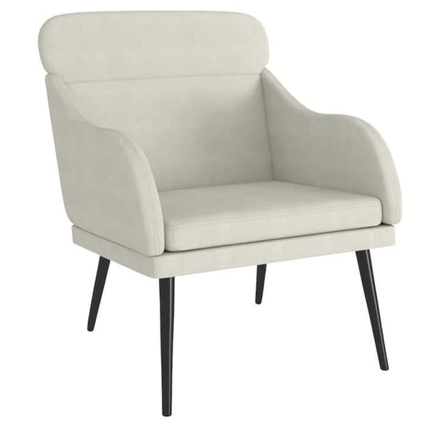 Maison Exclusive - Fåtölj Crème 63x76x80 cm Sammet