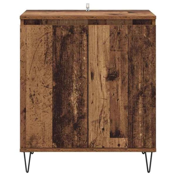 Buffet bas - EKSKLUSIVT HUS - 60 x 35 x 70 cm - Ingeniørtræ - Jernben - Moderne stil