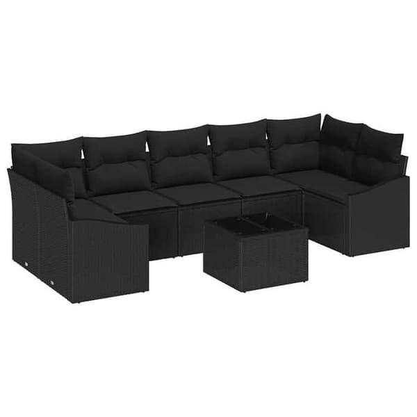 Maison Exclusive - Sæt af 8 sofaer i sort polyrotin