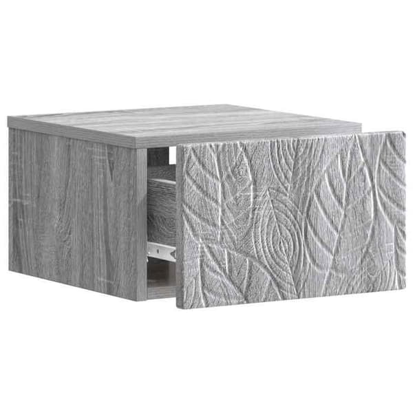 Maison Exclusive - Väggmonterat sidobord 2 st Sonoma grå 34,5 x 33 x 20 cm