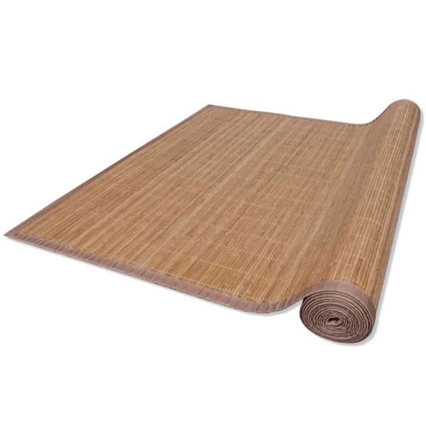 Maison Exclusive - Brunt bambusmatta med rektangulär planka 150 x 200 cm kastanj