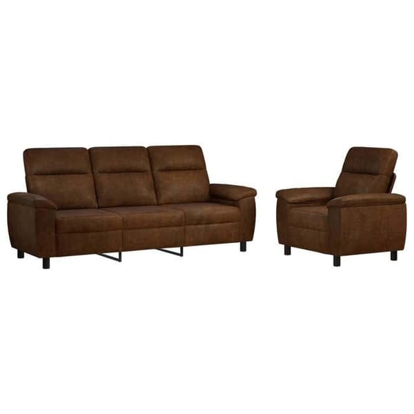 Maison Exclusive - 2-delars soffset i brun mockaimitation