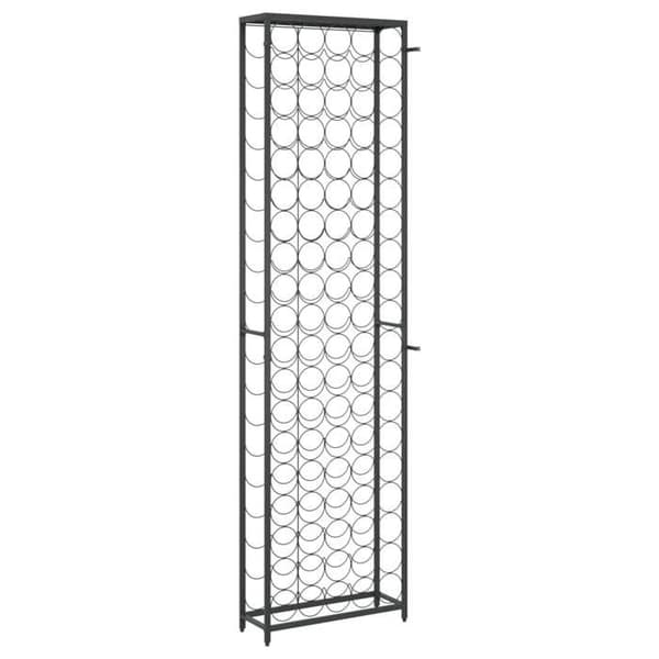 Maison Exclusive - 95 pullon viinikaappi musta 54x18x200cm takorautaa