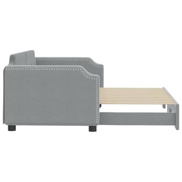 Maison Exclusive - Sovesofa med udtræk uden madras lys grå 90x200 cm