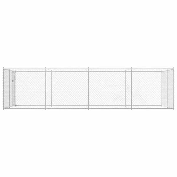 Maison Exclusive - Udendørs hundehus 7,6 x 3,8 x 1,9 m Silver
