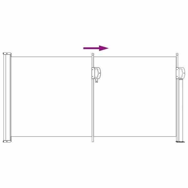 Maison Exclusive - Fällbar sidobutik 300 x 100 cm Polyester Rektangulär