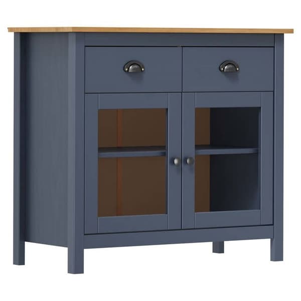 Maison Exclusive - Buffet Hill Harmaa 90x40x80 cm Kestävä mänty Grå