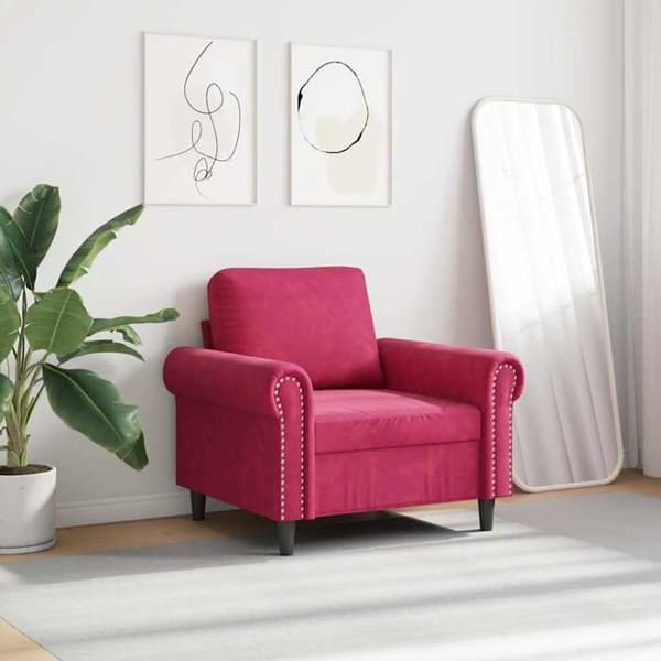 Maison Exclusive - Bordeaux punainen nojatuoli 60 cm sametti