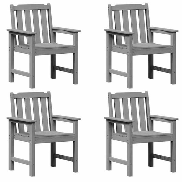 Trädgårdsstol - EXKLUSIV HEM - Trädgårdsstol - Ljusgrå - Polyeten - 4-pack Ljusgrått