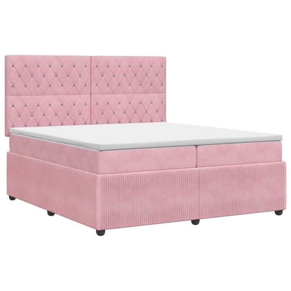 Maison Exclusive - Boxspring säng med Rose madrass 200 x 200 cm Sammet
