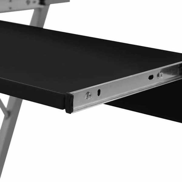 Computerbord - Eksklusivt hjem - Kompakt - Skuffe til tastatur - Sort Svart