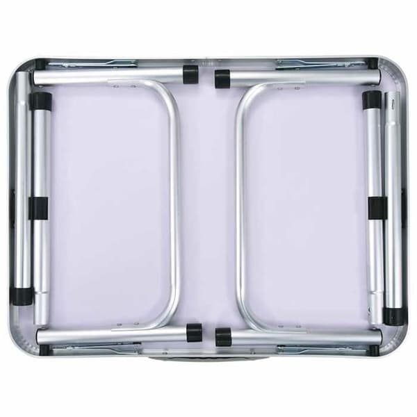 Maison Exclusive - Fällbord för camping Vit Aluminium 60x45 cm Vit