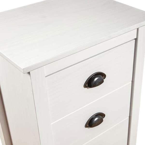 Maison Exclusive - Buffet Hill Blanc 46x35x80 cm Solid fyrretræ Vit
