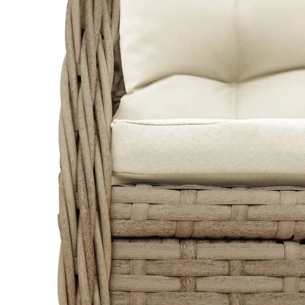 Maison Exclusive - Puutarhakalusteryhmä ja tyynyt 3 kpl Beige polyrottinki beige