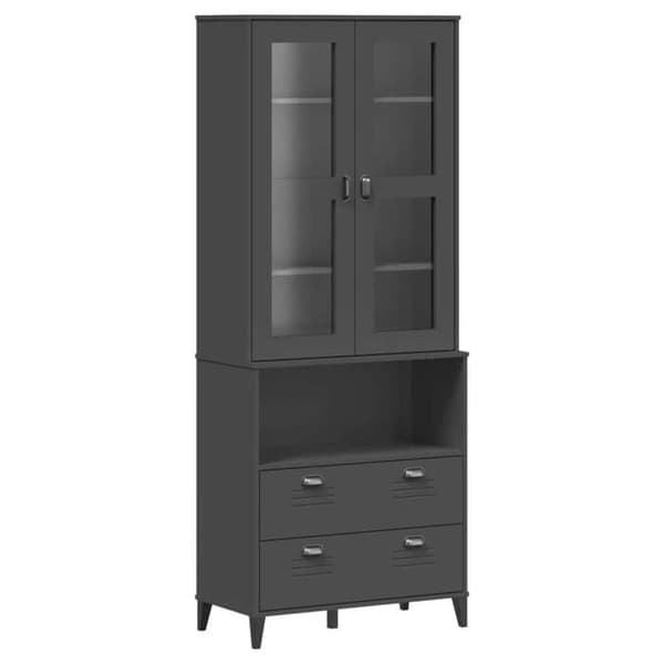 Maison Exclusive - Buffé VIKEN grå antracit 80x40x200 cm massiv furu