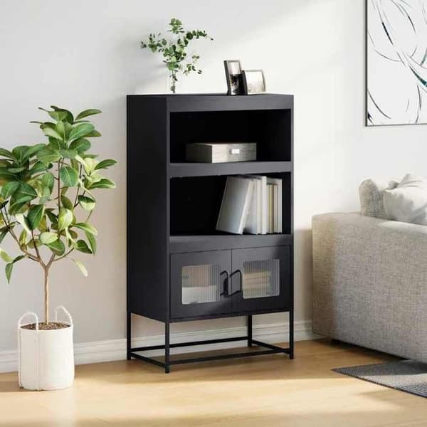Maison Exclusive - Buffé hög antracit 68x39x123 cm stål