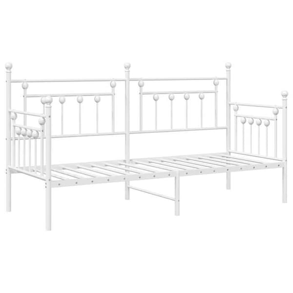 Sengestel - EKSKLUSIV HUS - Dagsengestel - Hvid - Stål - 75 x 190 cm Vit