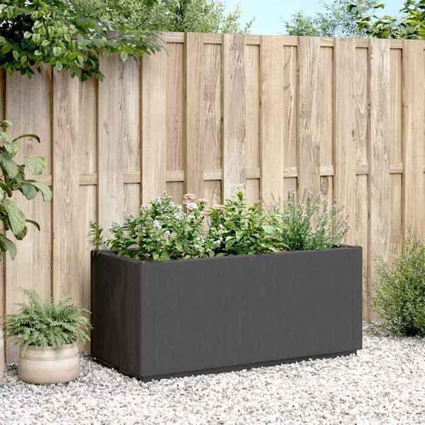 Maison Exclusive - Mörkgrå kruka 80x36x35 cm PP