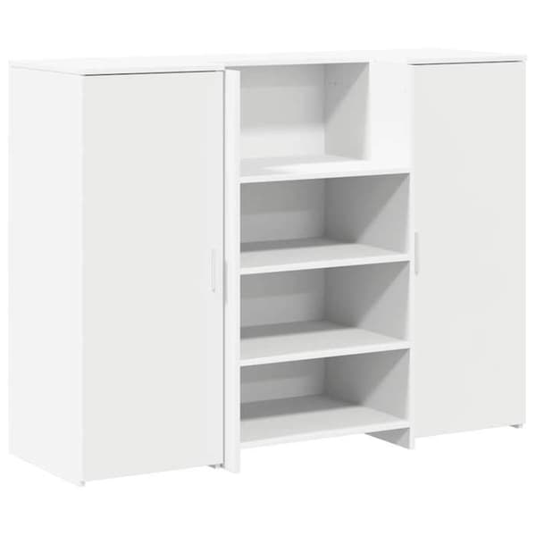 Maison Exclusive - Vit receptionsbord 135x50x103,5 cm ingenjörsträ