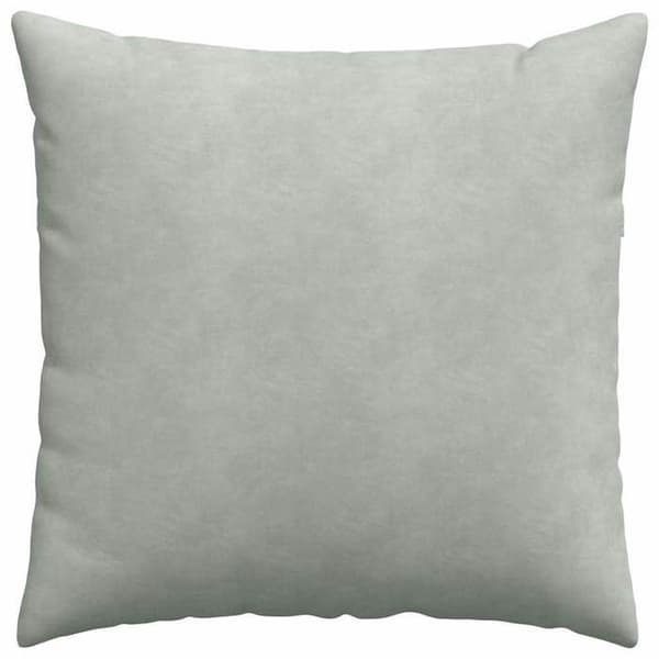 Sofa pude - MAISON EXCLUSIVE - 80 x 80 cm - Fløjl - Lys grå - Polyester fyld Ljusgrått