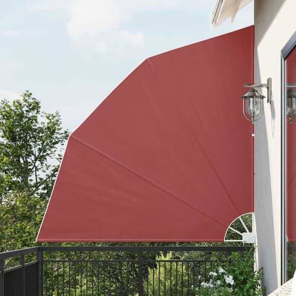 Maison Exclusive - Fällbart sidoställ för balkong Terrakotta 210 x 210 cm