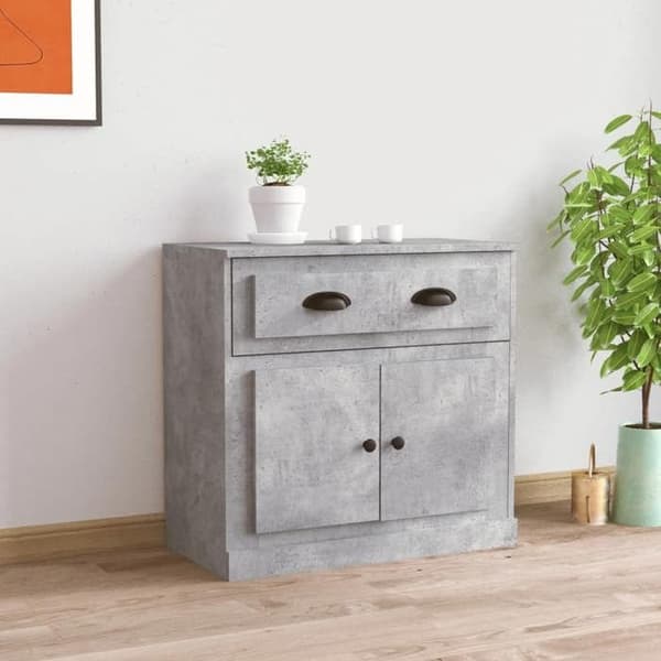 Maison Exclusive - Buffé grå betong 70x35,5x67,5 cm ingenjörsträ