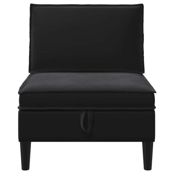 Maison Exclusive - Mellanstor soffa med förvaring Svart Sammet Svart