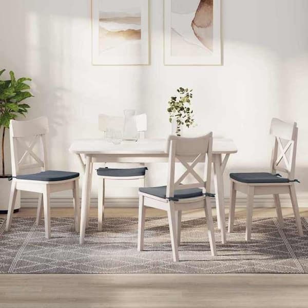 Sædehynder - EKSKLUSIV HUS - Sæt 4 - Premium velour - Mørkegrå - 40 x 40 x 3 cm Mörkgrå