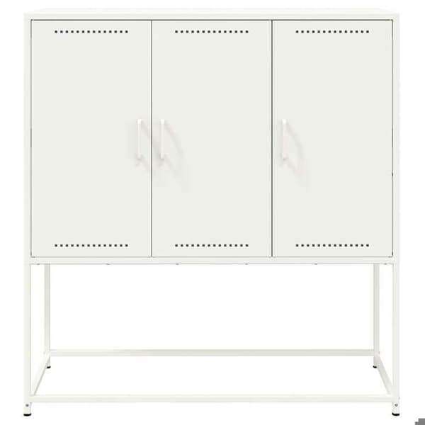 Maison Exclusive - Hvid buffet 100,5x39x107 cm stål