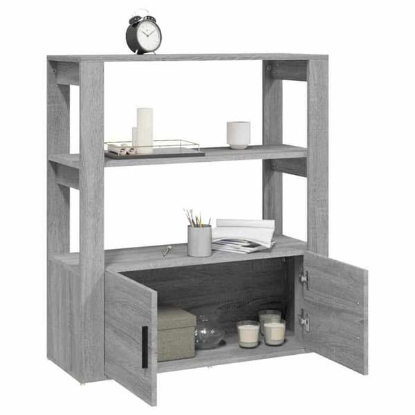 Maison Exclusive - Buffé Sonoma grå 80x30x90 cm Ingenjörsträ Grå
