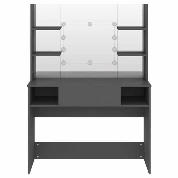 Maison Exclusive - Meikkipöytä LED-valaistuksella 100x40x135 cm MDF Harmaa Grå