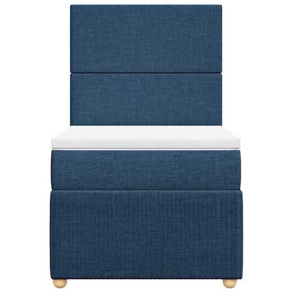 Maison Exclusive - Sengestel med springmadras Blå 90x200 cm Stof