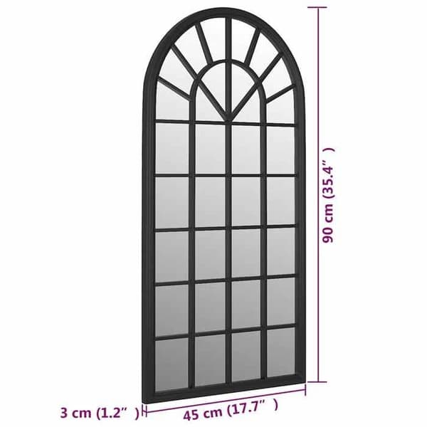 Maison Exclusive - Musta puutarhapeili 90x45 cm Rautaa ulkokäyttöön