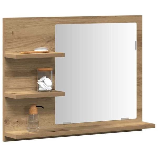 Maison Exclusive - Spejlskab badeværelse egetræ håndlavet 60x10,5x45 cm