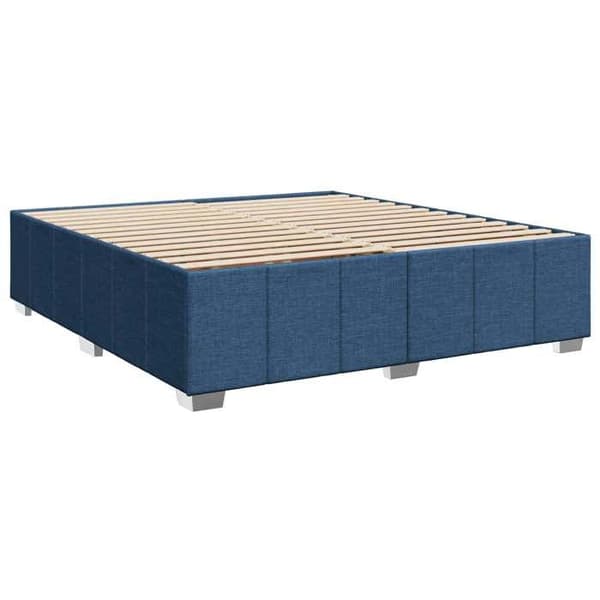 Maison Exclusive - Boxspring-sänky sinisellä patjalla 200 x 200 cm Kangas