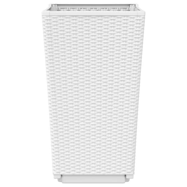 Maison Exclusive - Blomlådor 2 st vit 32,5x32,5x57 cm polypropen