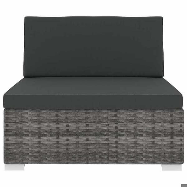 Maison Exclusive - Central sektion sofa 1 stk og puder i fletværk Grå Grå