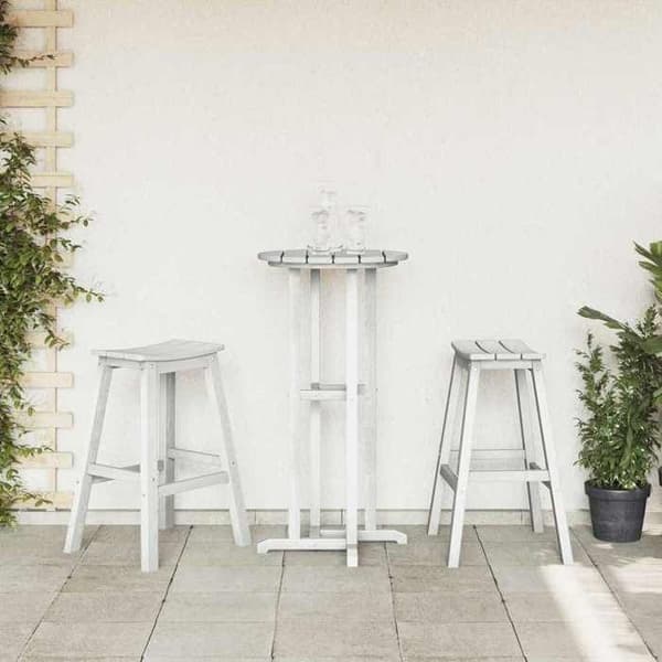 Maison Exclusive - Havebar sæt 3 pc Hvid HDPE Vit