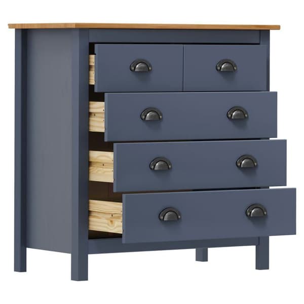 Maison Exclusive - Buffet Hill Grå 79x40x80 cm Solid fyrretræ Grå