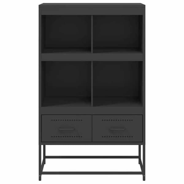 Maison Exclusive - Svart hög buffé 68x39x111,5 cm stål