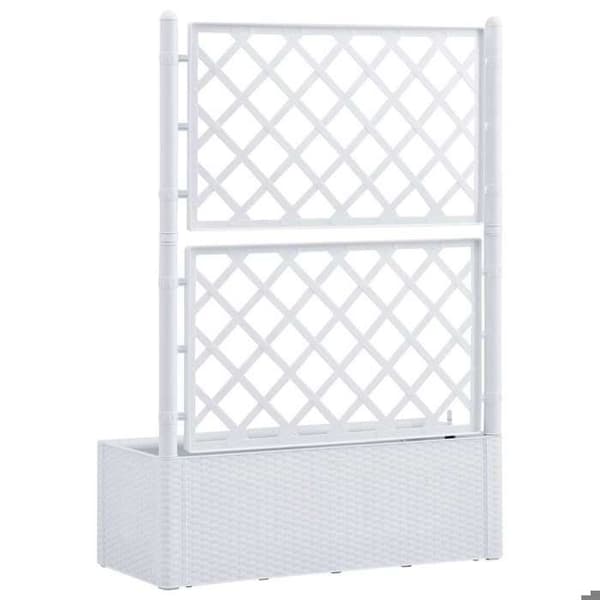 Maison Exclusive - Hævet havebed og espalier samt vandingssystem Hvid