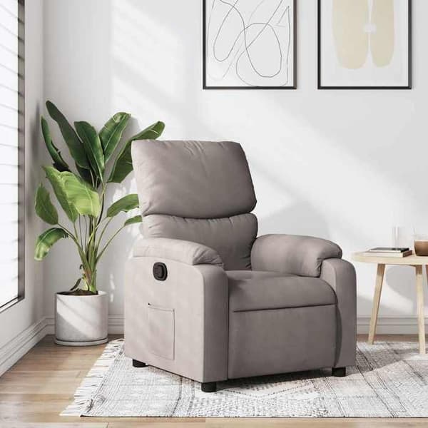 Maison Exclusive - Taupe stof lænestol med vippefunktion