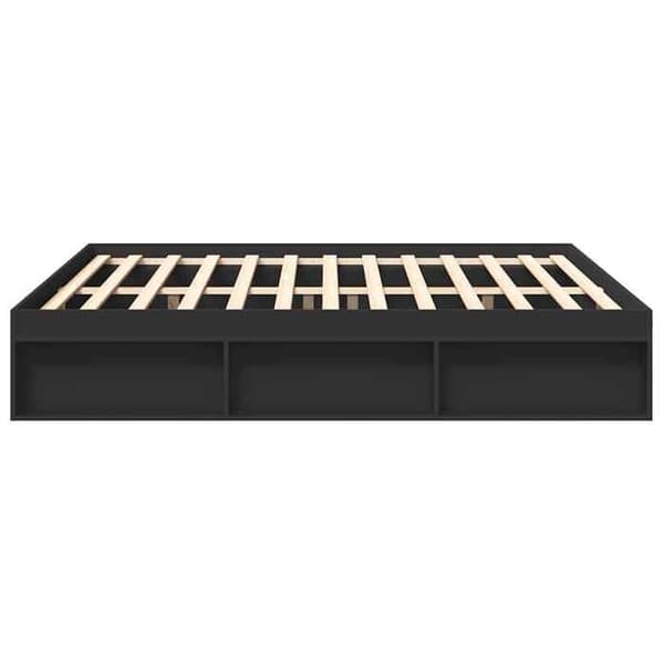 Sengestel - EKSKLUSIV HUS - 180x200 cm - Sort - 6 rum - Lamelseng Svart