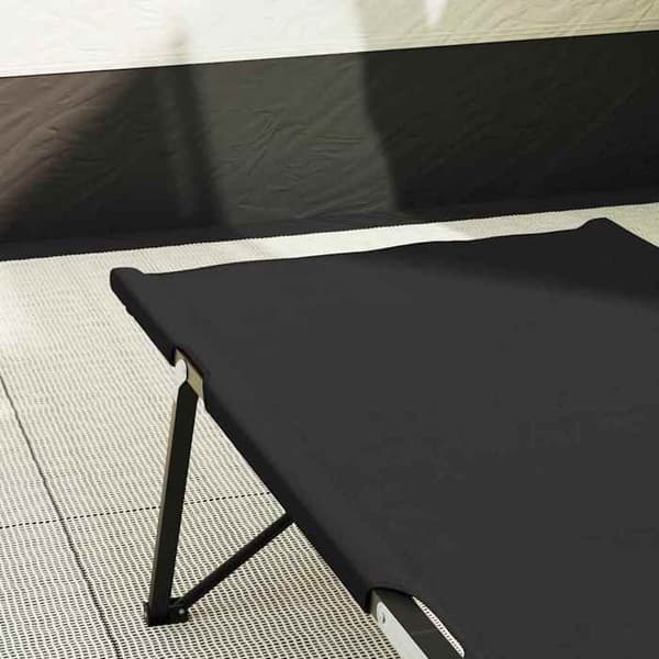 Sammenklappelig camping seng - MAISON EXCLUSIVE - Maison Exclusive - 2 stk - 206 x 76 x 74 cm - Sort
