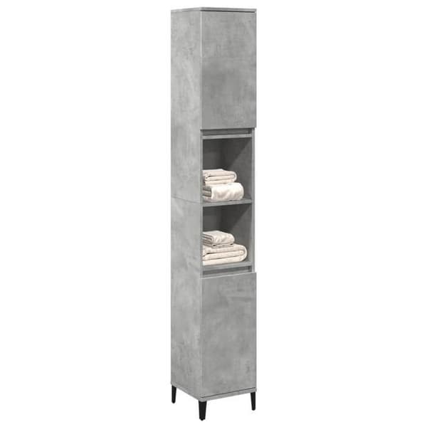 Maison Exclusive - Badeværelsesskab grå beton 30x30x190 cm