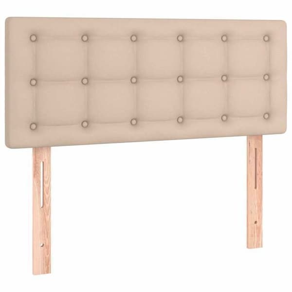Maison Exclusive - LED Hovedgærde Cappuccino 100x5x78/88 cm Simil læder