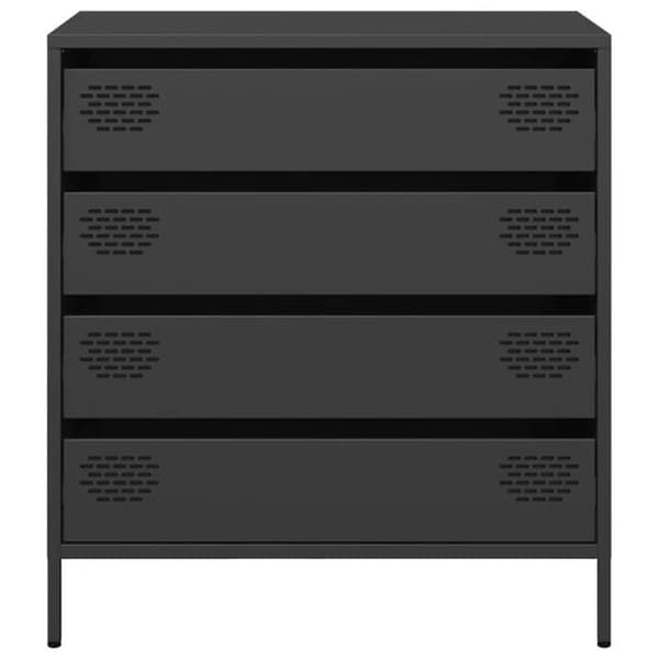 Maison Exclusive - Buffet sort 68x39x73,5 cm koldvalset stål Svart