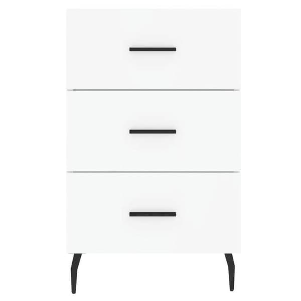 Maison Exclusive - Sängbord vit 40x40x66 cm ingenjörsträ Vit