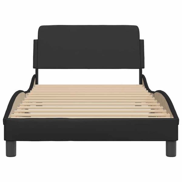 Maison Exclusive - Sängram Dover svart 100x200 cm konstläder