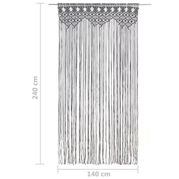 Maison Exclusive - Macramé gardin Anthracite 140x240 cm Bomull